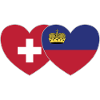 Suisse Liechtenstein Drapeau Coeur
