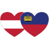 Austria Liechtenstein Flag Heart