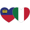 Liechtenstein Italy Flag Heart