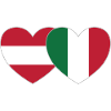 Austria Italy Flag Heart