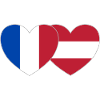 France Austria Flag Heart