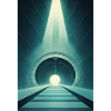 Tunnel of time, futuristic vision