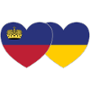 Liechtenstein Ukraine Drapeau Cœur