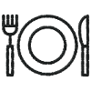 Plates with cutlery