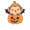 Monkey Halloween Pumpkin Bat Costume