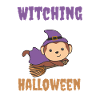 Scimmia Strega Streghe Streghe Ti un felice Halloween