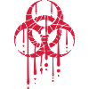 Blood Drops Biohazard Symbol