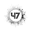 47 Zahl Klecks