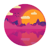 LandShaped Purple Sunset
