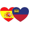 Spain Liechtenstein Flag Heart