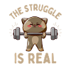 Funny Cat Fitness Weight Training
