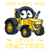 Just a boy who loves tractors
