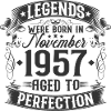Novembre Né 1957 Légendes Anniversaire