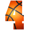 Bambini 4 ° compleanno giocatore di basket 4 anni