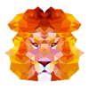 Beautiful lion polygon design