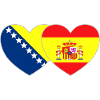 Bosnie Espagne Drapeau Cœur
