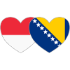 Indonesia Bosnia Flag Heart