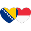 Bosnia Indonesia Flag Heart