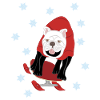 Cane da skateboard da neve, carlino, bulldog, sport cool