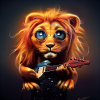 Rock star lion