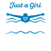 Just A Girl Who Loves Flying Swimming Funny Swim