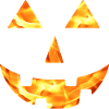 Helloween Pumpkin Face Creepy Fire