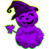 Cute Halloween Pumpkin - Purple