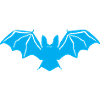 Blue Bat Silhouette