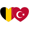 Belgium Turkey Flag Heart