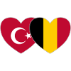 Turkey Belgium Flag Heart