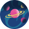Planets in space