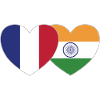 France India Flag Heart