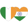 Irlande Inde Flag Heart