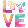 Trompettiste Aquarelle Love