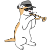 Trumpet Player Cat Jazz