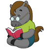 Pferd Nerd Buch Brille