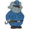 Dog Policeman Sunglasses Police