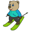 Bear Skier Skier Skier