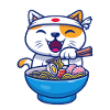 Ramen Cat Japan Kawaii