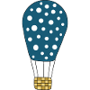 blauer Heißluftballon