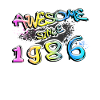 Awesome since 1986 Graffiti Motif