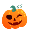 Pumpkin Winker Halloween Cartoon