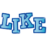 LIKE LETTERING with gloss