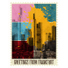 Frankfurt Germany City Skyline Stamp