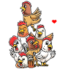 Funny chicken poultry farmer chickens