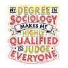 Sociology qualifies me.
