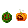 Cheerful Halloween Melon Pumpkin