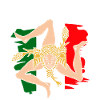 Sicile drapeau Sicile Palerme Italie