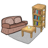 Living Symbol Bord Sofa Stue Hylde