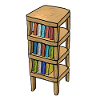 Bücherregal Möbel Cartoon symbol